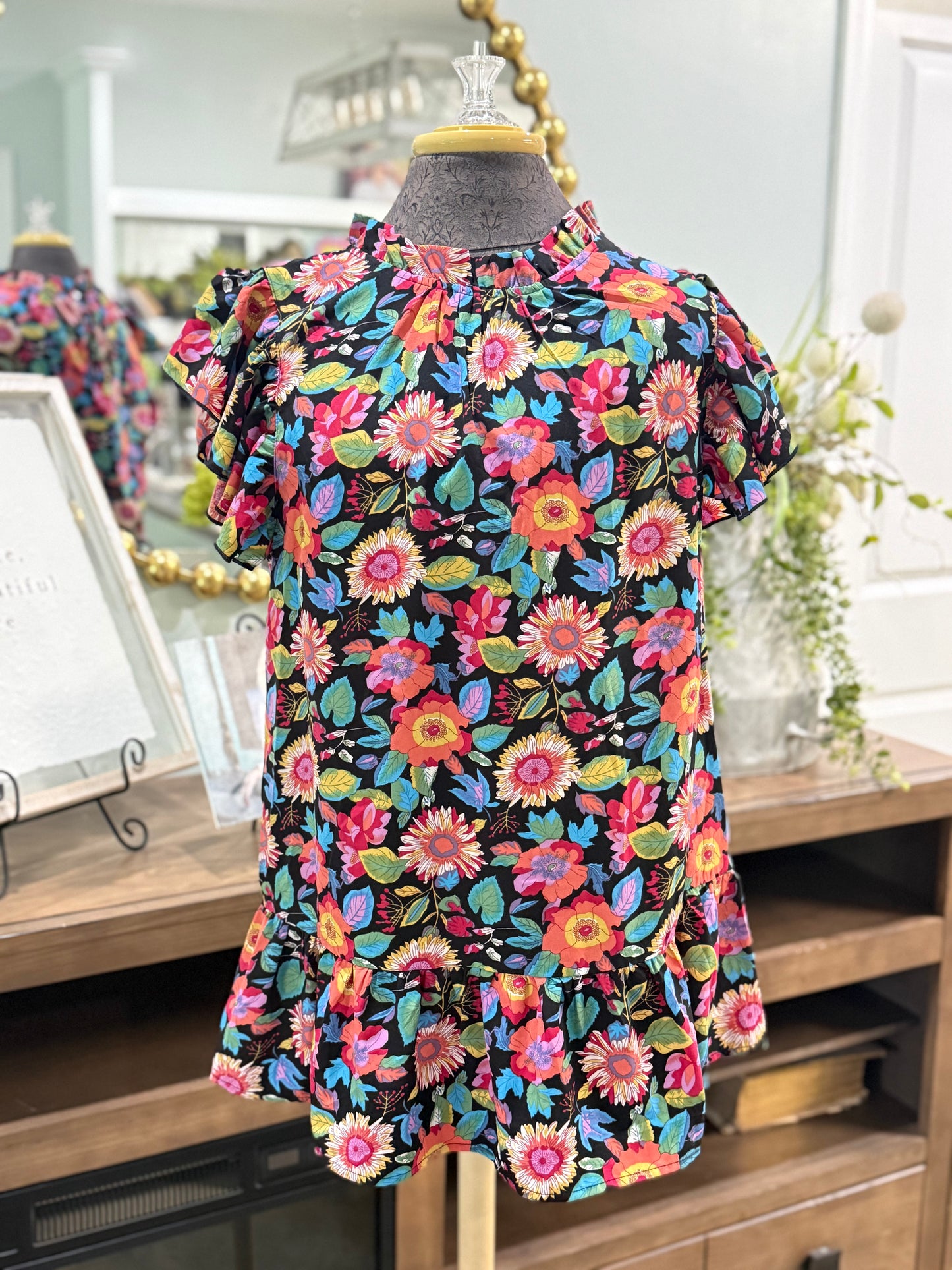 Womens Jodifl Floral Blouse Size Large EUC