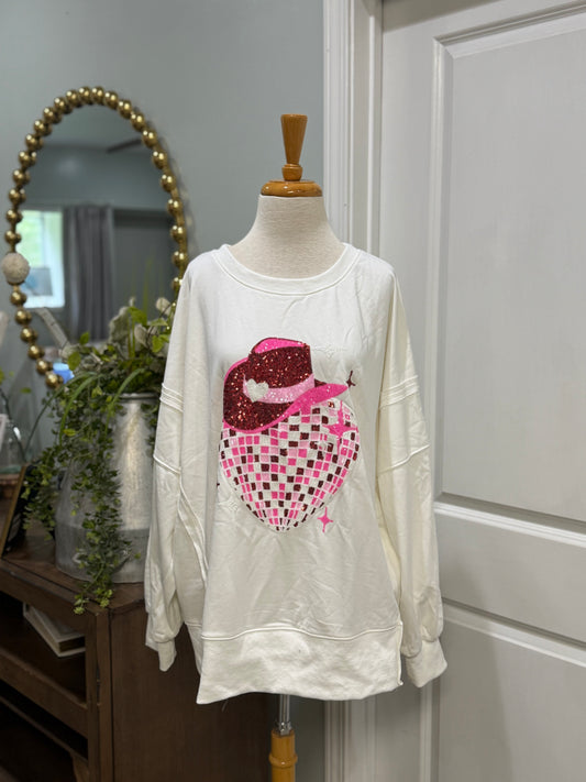 Womens Peach Love Long Sleeve Blouse Size Large