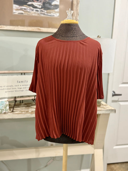 Womens Express Pleated Blouse Large NWT