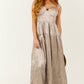 Womens Promesa Crinkle Maxi Dress Medium NWT
