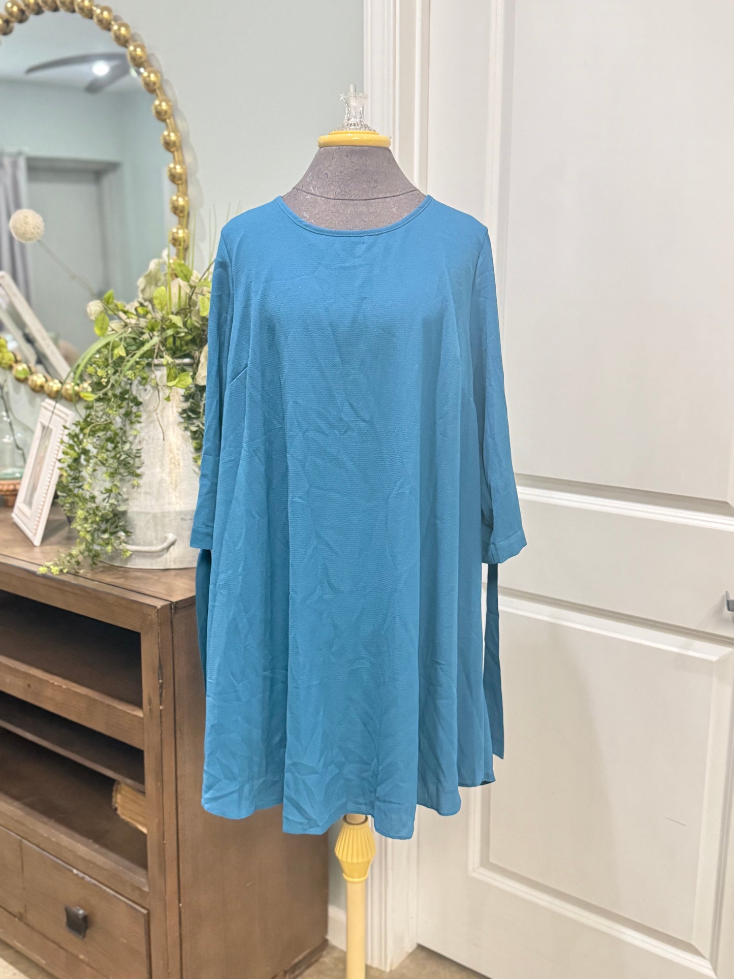 Womens Chic Soul Teal Dress 1XL EUC