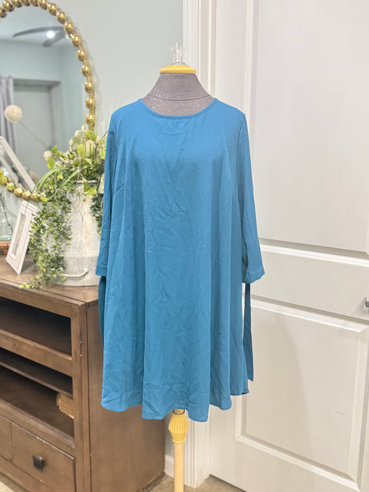 Womens Chic Soul Teal Dress 1XL EUC