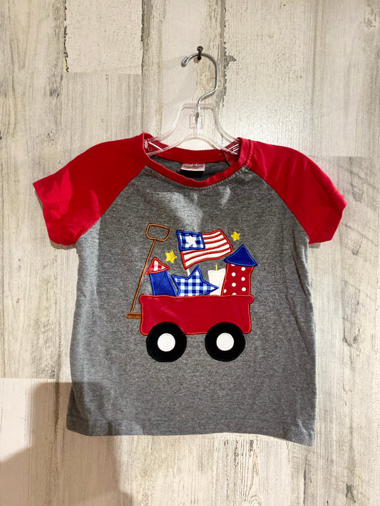 Boys Embroidered Fireworks Top Sz 4