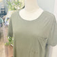 Womens Mudpie Green  Tshirt Midi Dress Large EUC