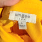 Womens Yellow Umgee Peplum Dress Large EUC