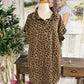 Womens Entro Leopard Midi Dress 2X EUC