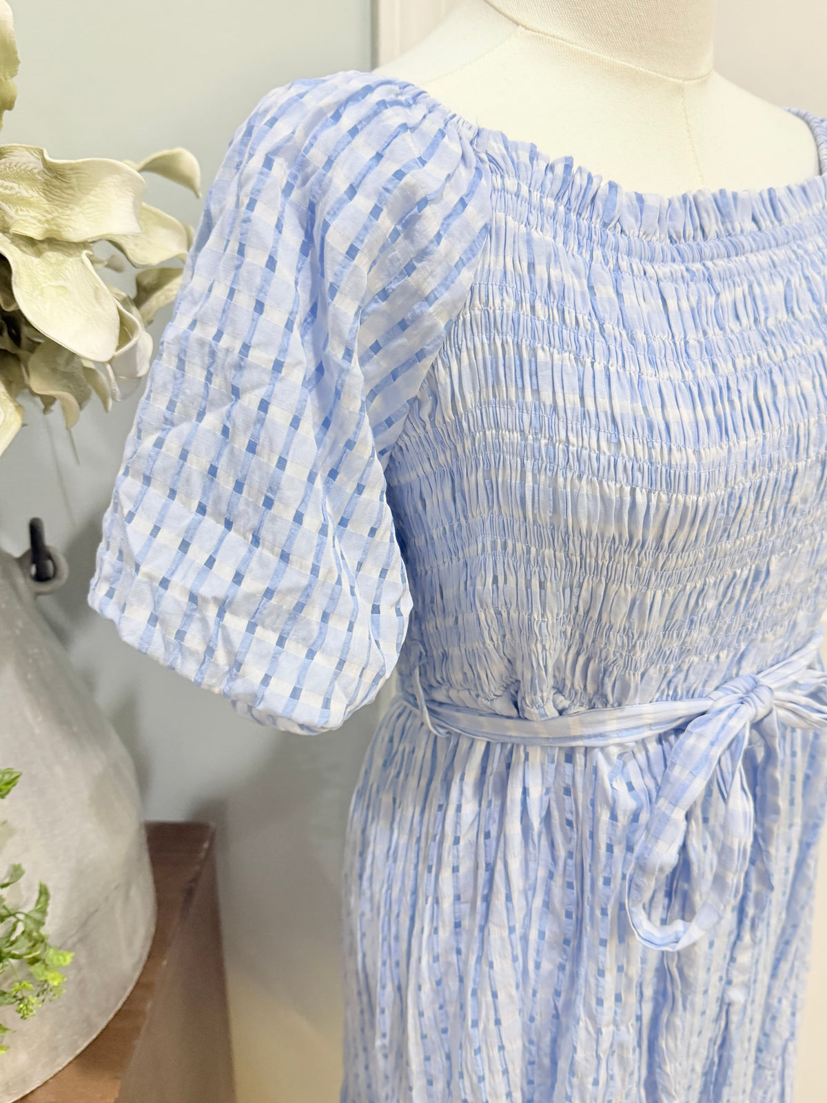 Womens She+Sky Smocked Dress XL EUC
