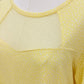Womens Luxology Yellow Polka Dot Blouse Large EUC