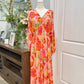 Womens Pink Floral Maxi Dress Large NWOT