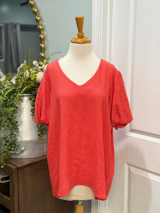 Womens Mittoshop Puff Sleeve Blouse Size 1X