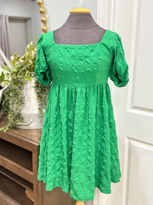 Womens Green Babydoll Dress Medium EUC