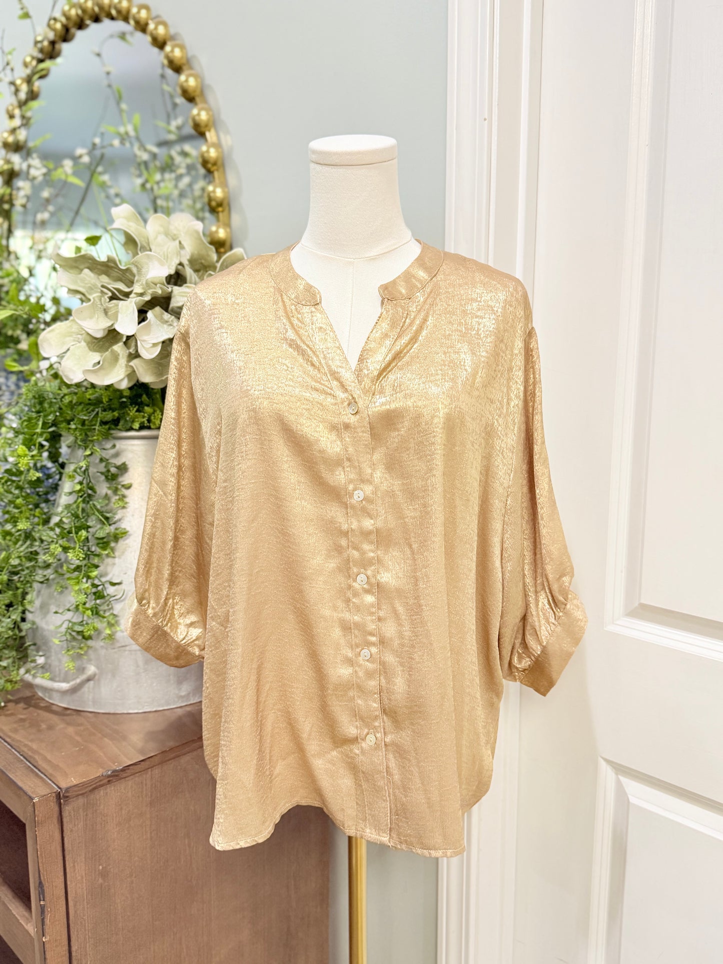 Womens Vine & Love Blouse Large EUC