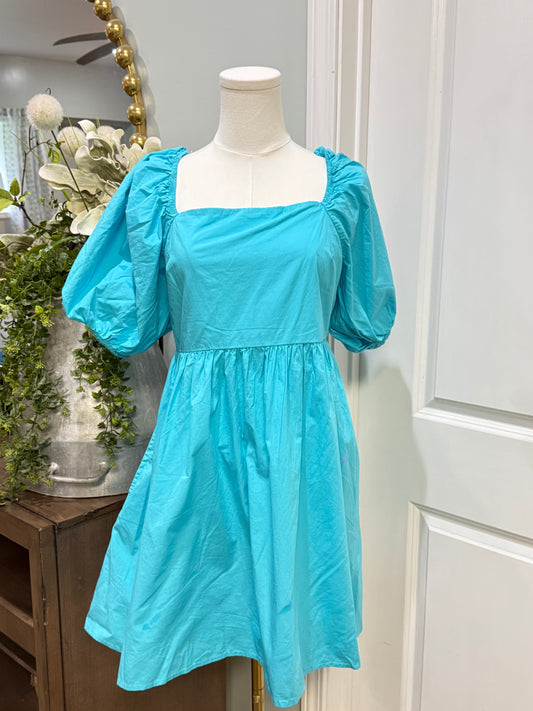 Womens A New Day Puff Sleeve Dress Medium EUC