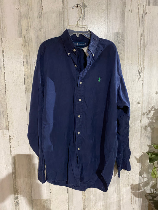 Mens Ralph Lauren Polo Button Up Sz Medium