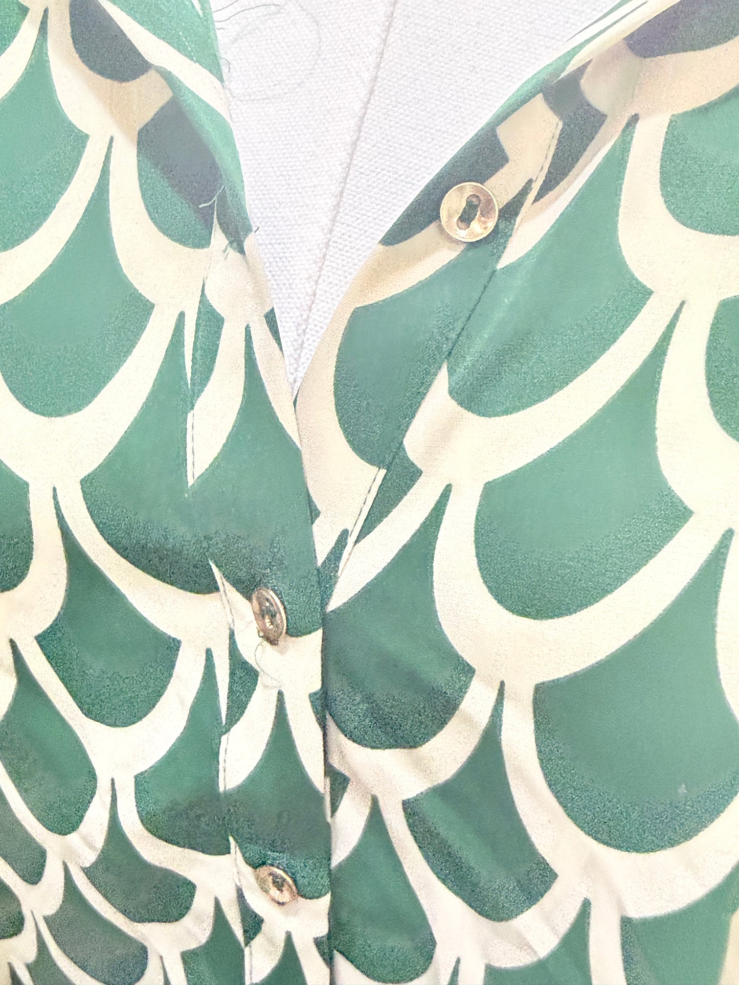 Womens EE;Some Green Blouse Small EUC