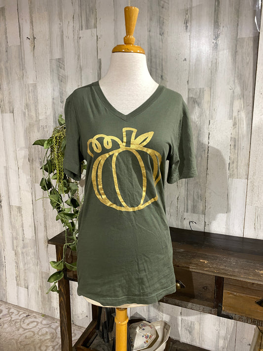 Womens Bella Canvas Pumpkin Tee Small