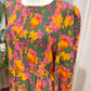 Womens Green Floral Smocked Maxi Dress Large NWOT