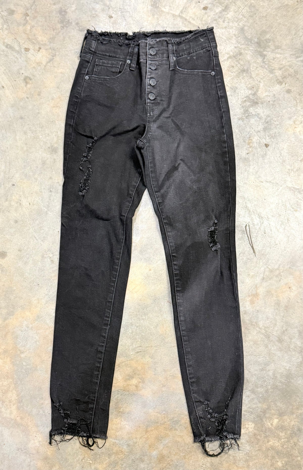 Womens Black Label Black Skinny Jeans 5/26 EUC