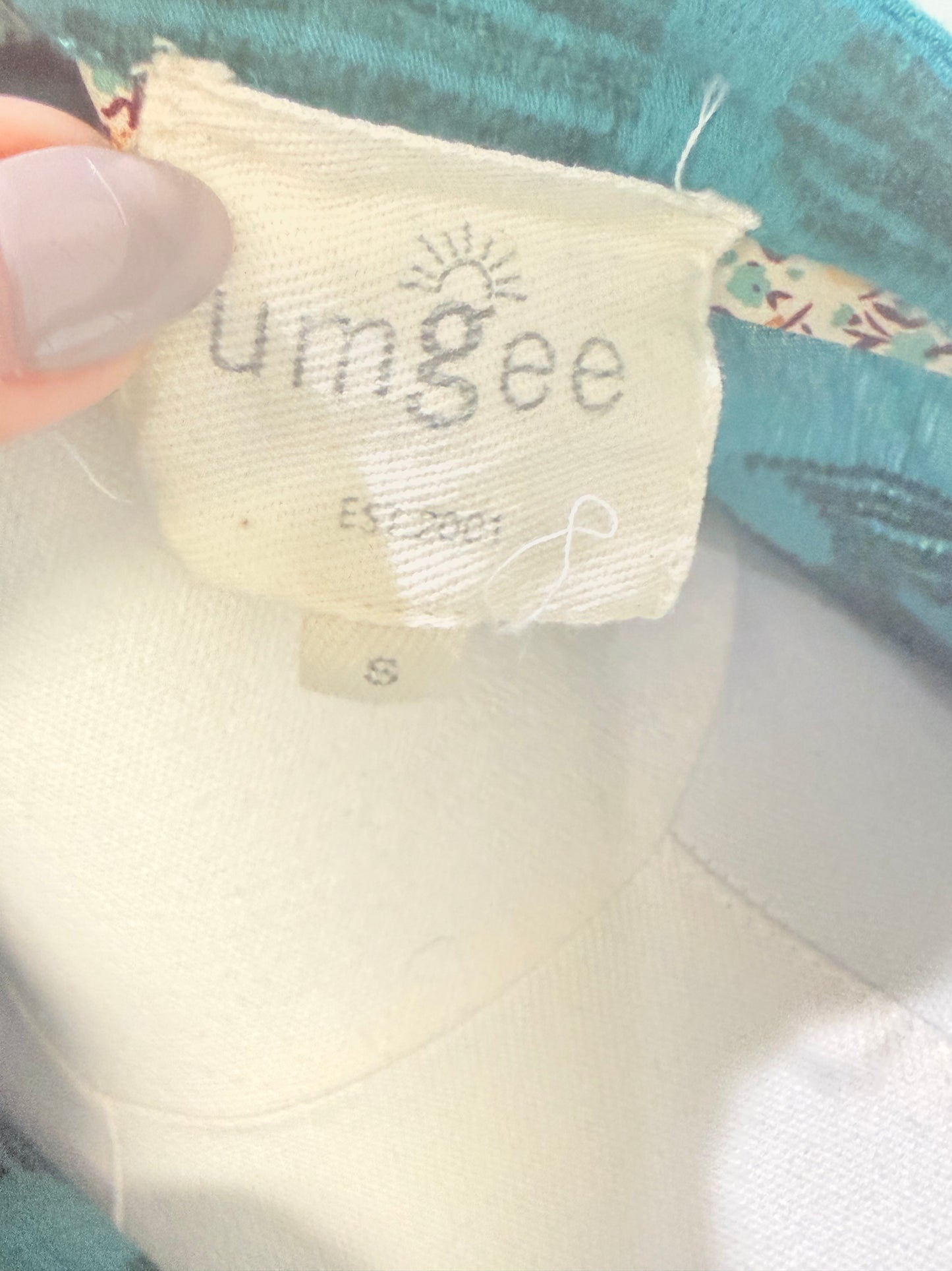 Womens Umgee Green Cotton Dress Small EUC