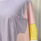 Womens Color Block Pocket Blouse XL