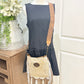 Keep It Gypsy Leather Leopard Print Upcycled Purse - Fur On Fringe Crossbody Tan