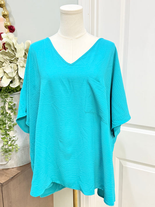 Womens Zenana Air Flow Blouse Size XL EUC