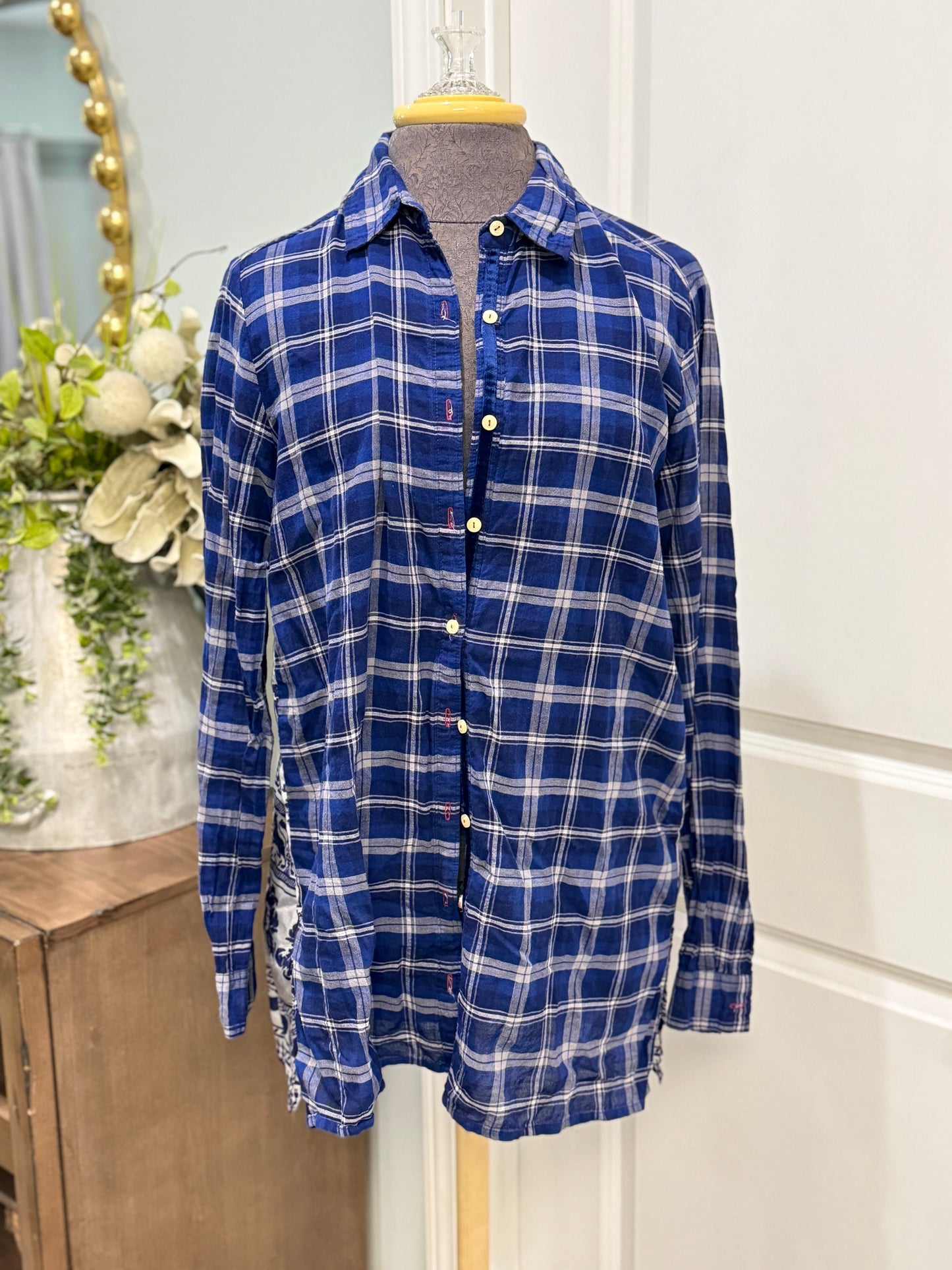 Womens Johnny Was Flannel Button Down Size Small EUC