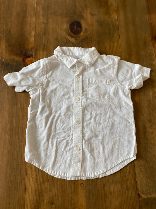Boys Old Navy Linen Like Button Up Sz 18-24mth