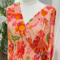 Womens Pink Floral Maxi Dress Large NWOT