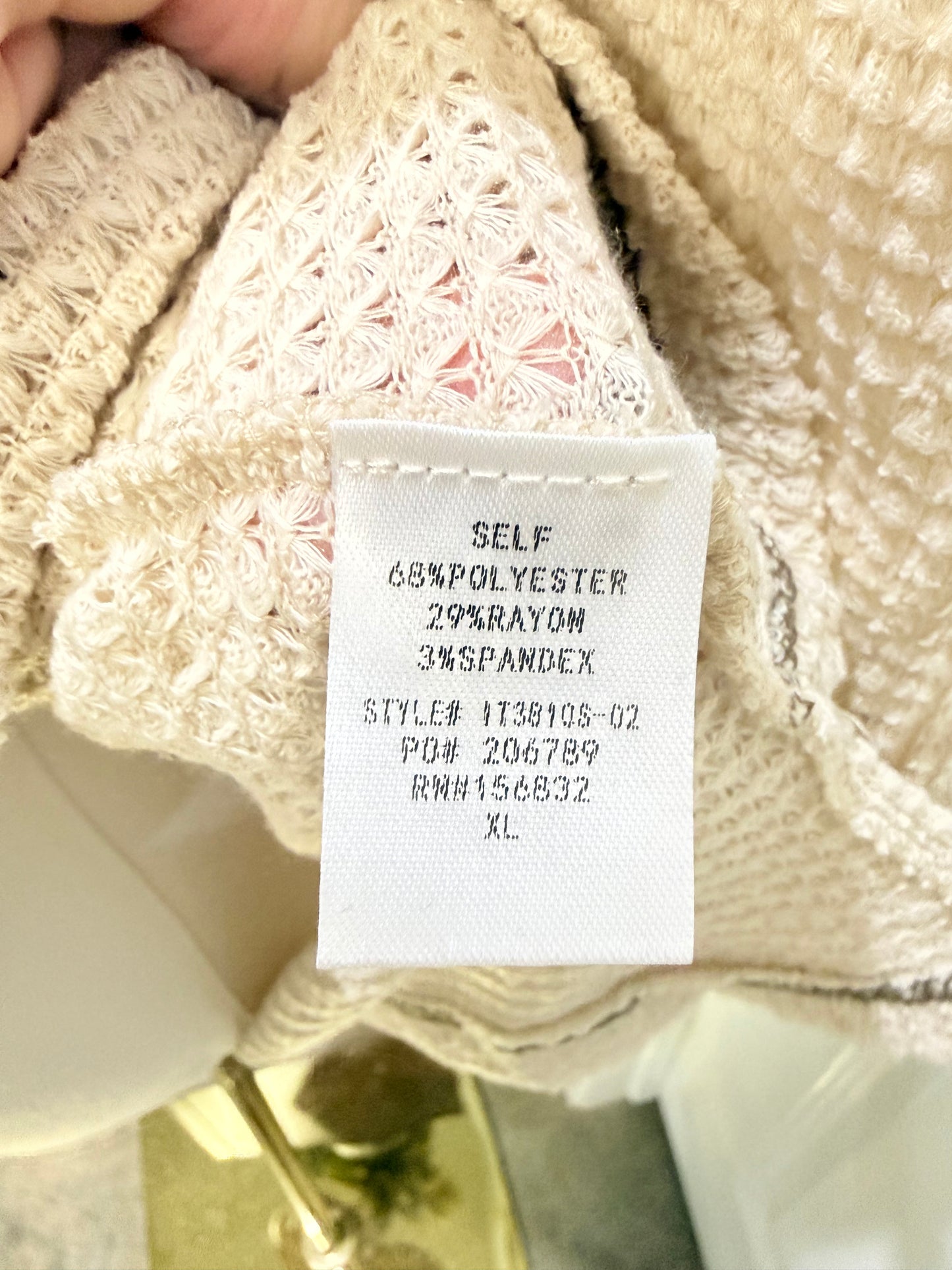 Womens BiBi Waffle Blouse XL EUC