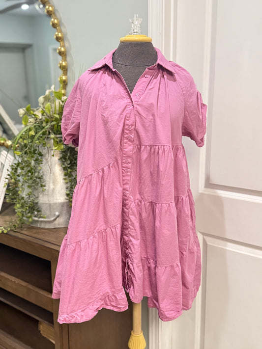 Womens Aureum Pink Dress Medium