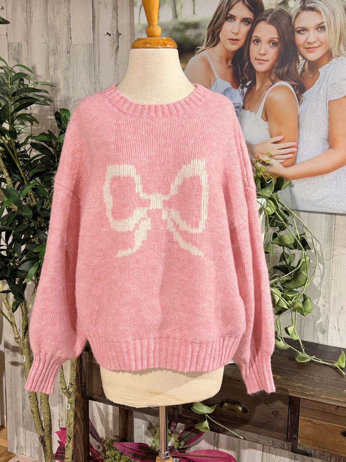 Womens Blu Pepper Bow Sweater Size Large NWT