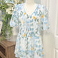 Womens Chicsoul Smocked Blouse 1X EUC