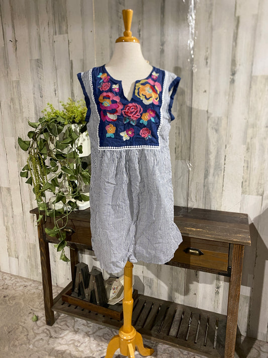 Womens Savanna Jane Embroidered Dress Sz Large