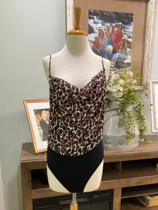 Womens Leopard Bodysuit Size Medium NWT MARKDOWN