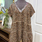 Womens Umgee Leopard Midi Dress Medium