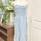 Womens Gap Denim Smocked Dress Large EUC