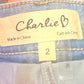 Womens Charlie B Denim Scalloped Skirt Size 2 NWT