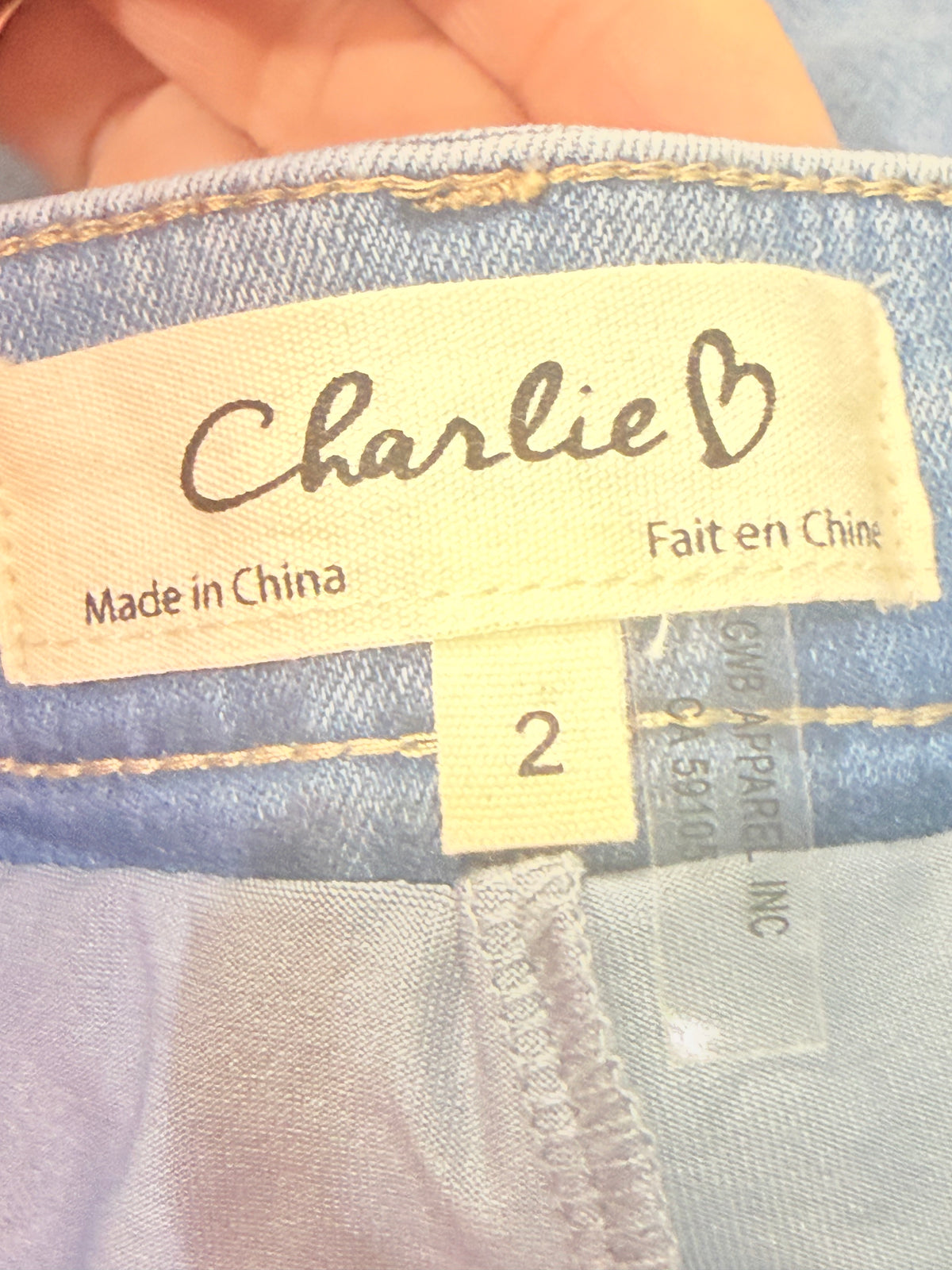 Womens Charlie B Denim Scalloped Skirt Size 2 NWT