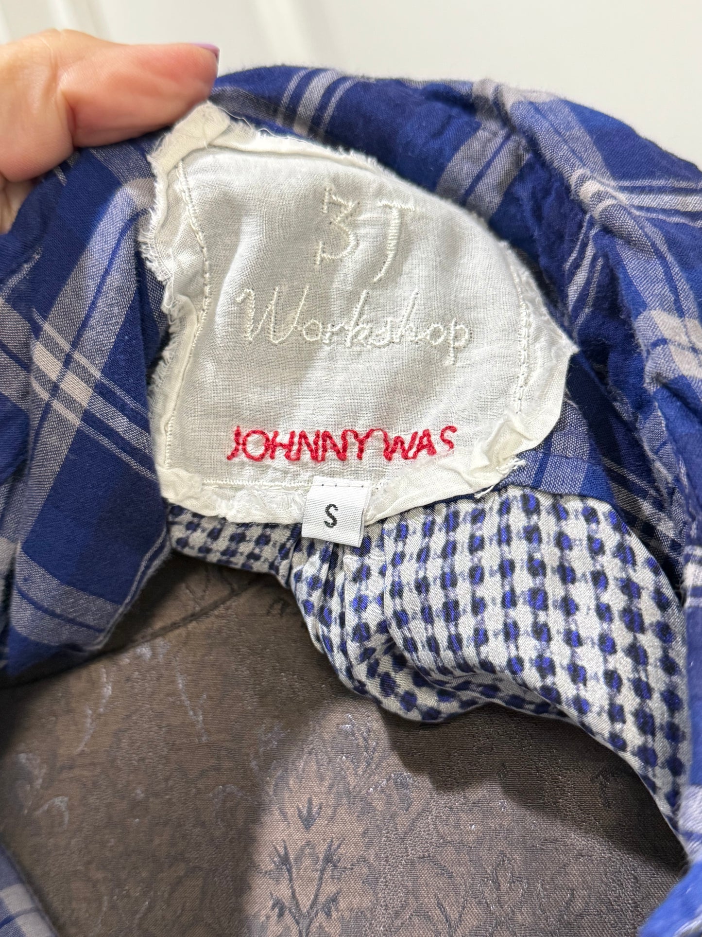 Womens Johnny Was Flannel Button Down Size Small EUC