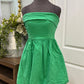 Womens Green Entro Strapless Dress Large EUC