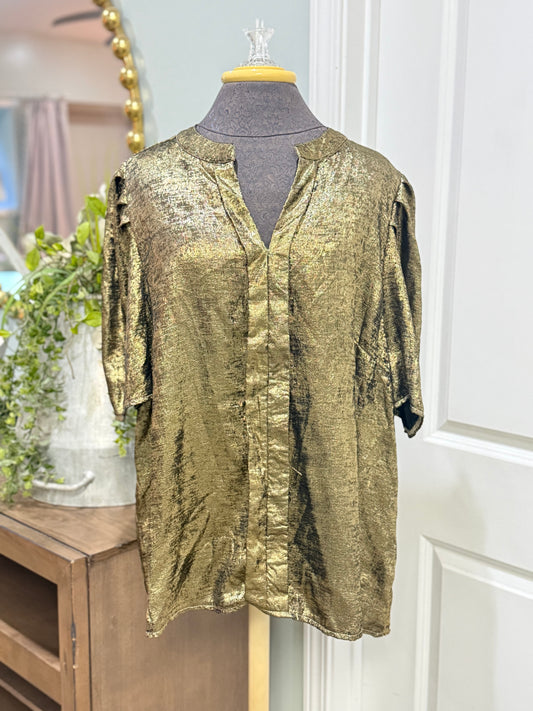 Womens Shein Gold Blouse 4XL