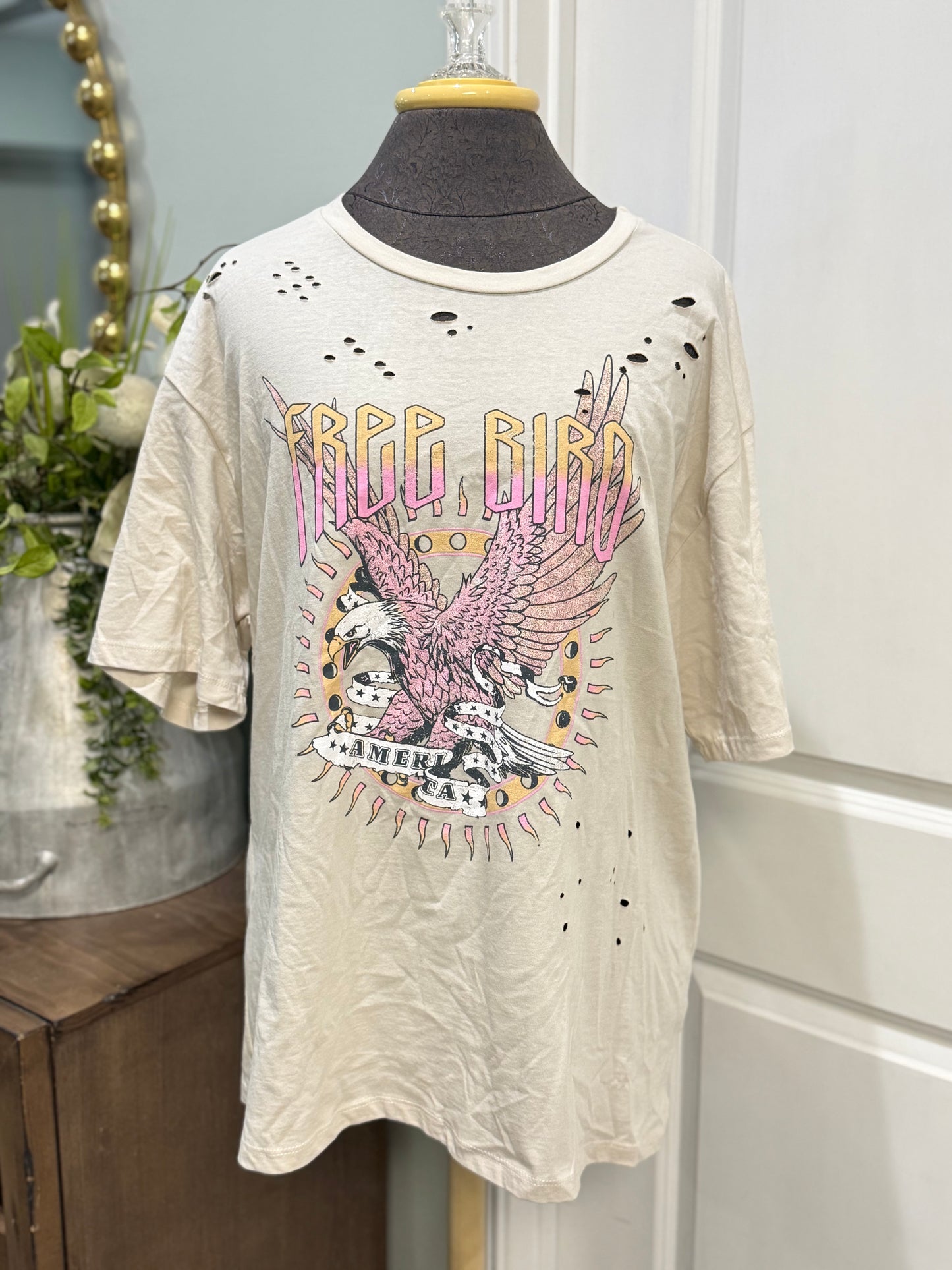 Womens Zutter Free Bird Tshirt Medium