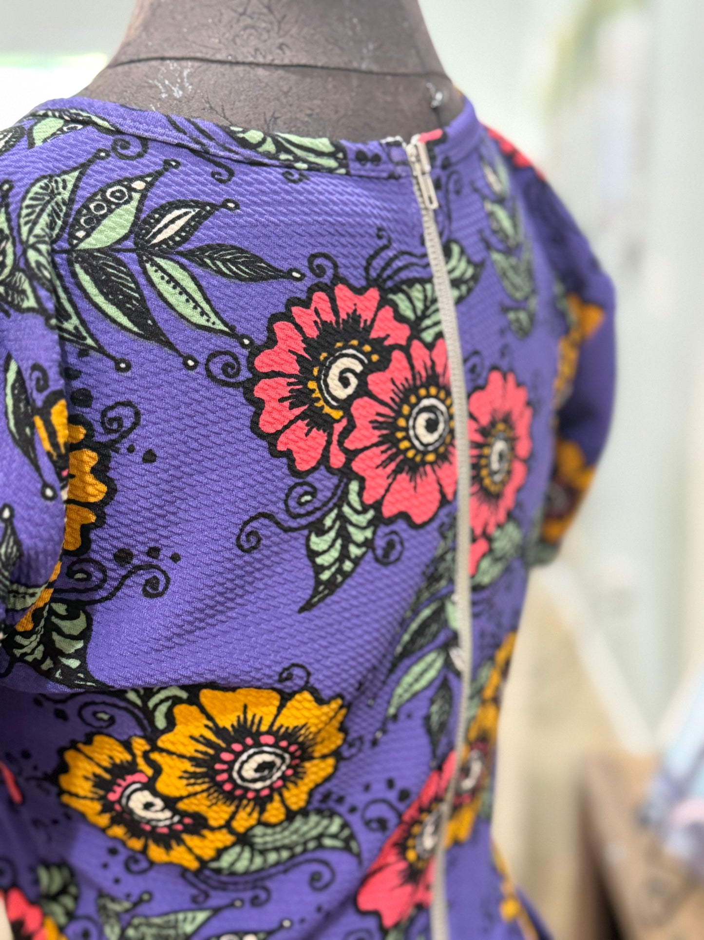 Womens Lularoe Floral Dress Medium EUC