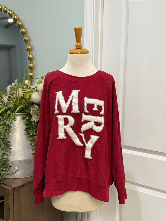 Womens Merry Corded Sweater Size 2X