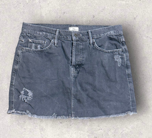 Womens Mother Grey Denim Skirt Size 28