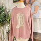 Womens Cowgirl Boot Sweater Size Large NWT