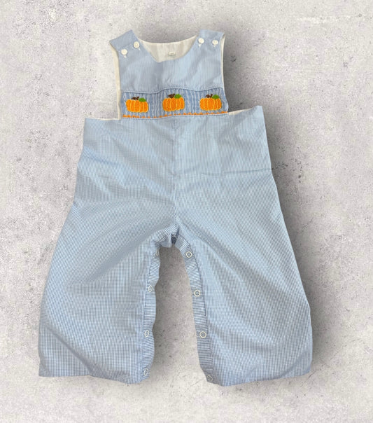 Boys Smocked Pumpkin Jon Jon Size 18M