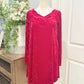Womens MTS Red Velvet Mini Dress Small EUC