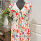 Womens Double Ruffle Floral Dress Small-XL NEW